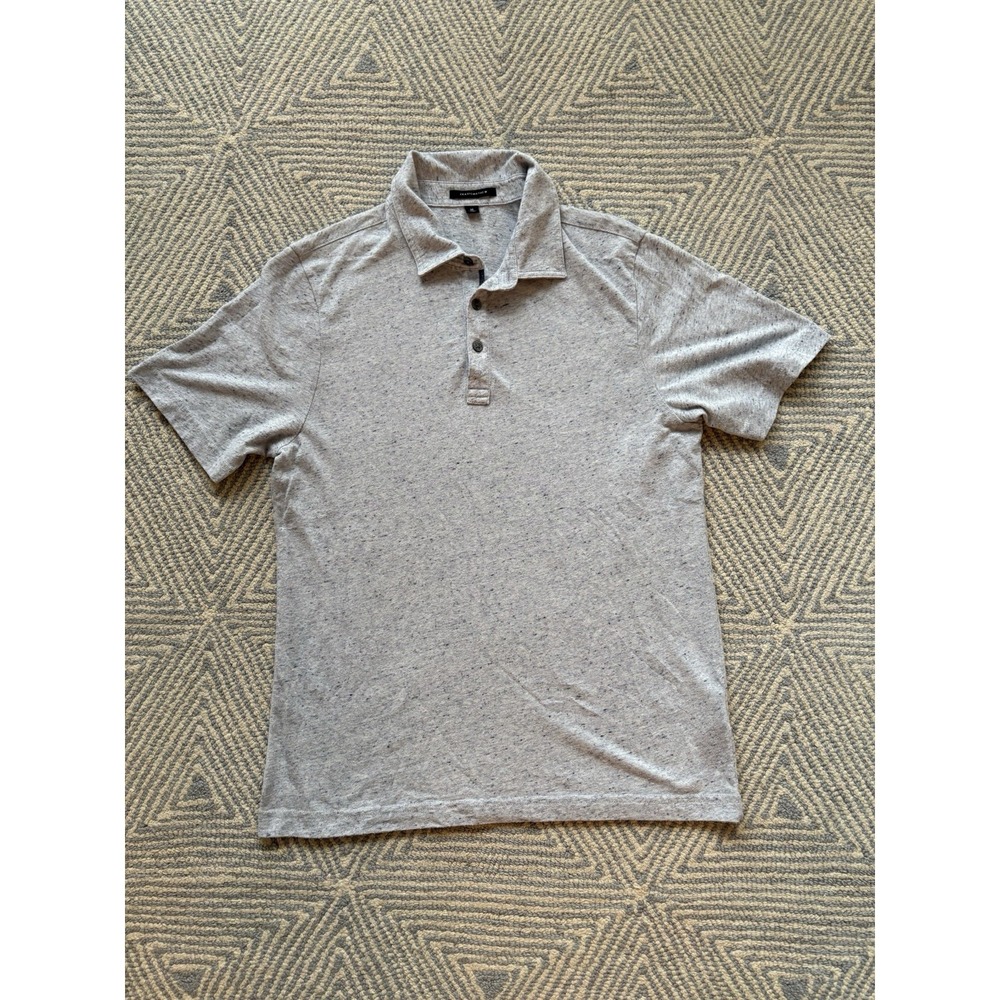 Travis Mathew Textured Polo Shirt - Medium - Gray/Gray Flecked‎